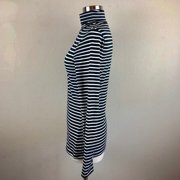 Express Top Striped Long Sleeve Turtleneck - Picture 4 of 8